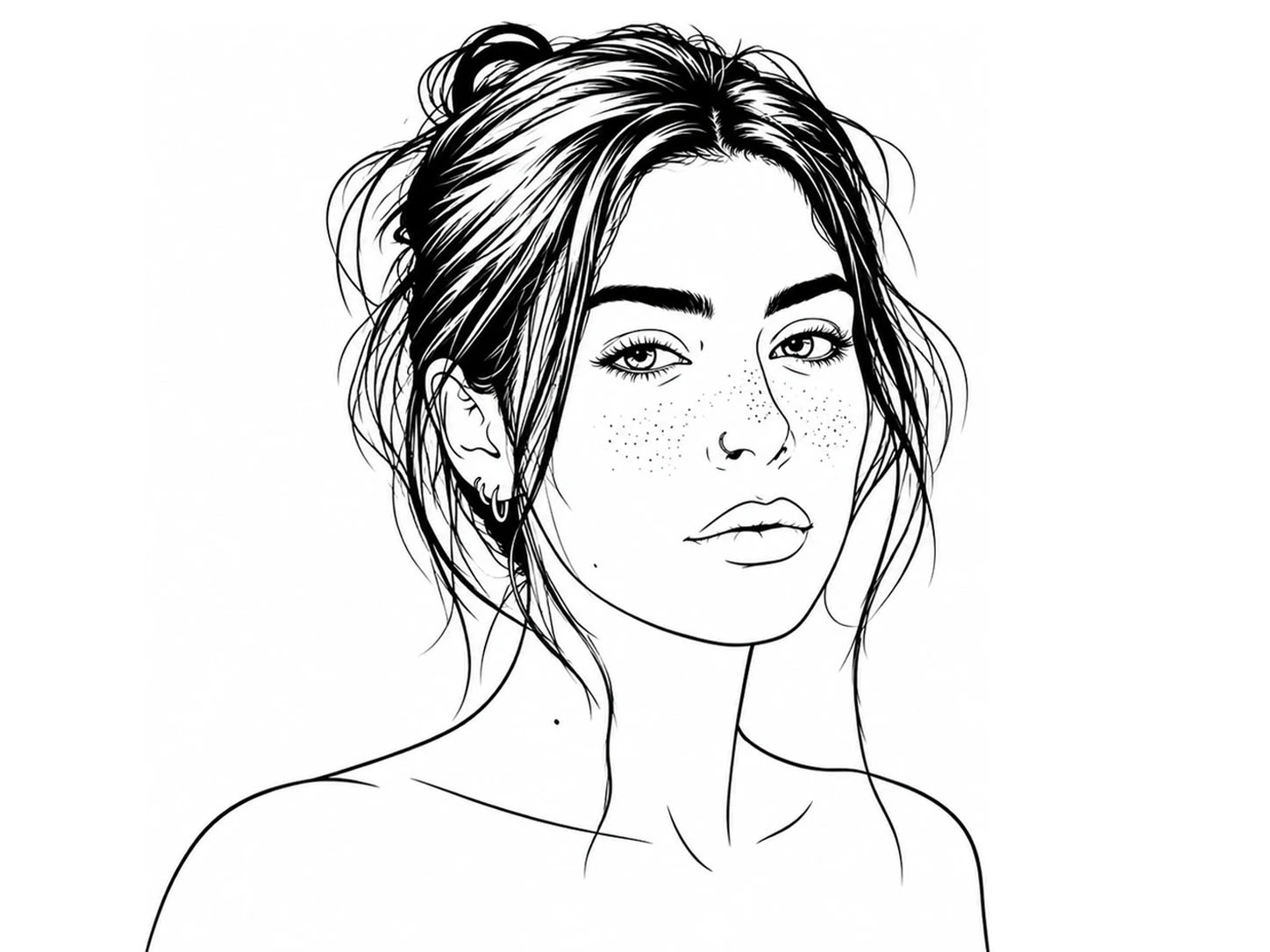 Portrait line art — line art result